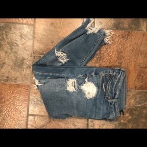 Distressed jeans